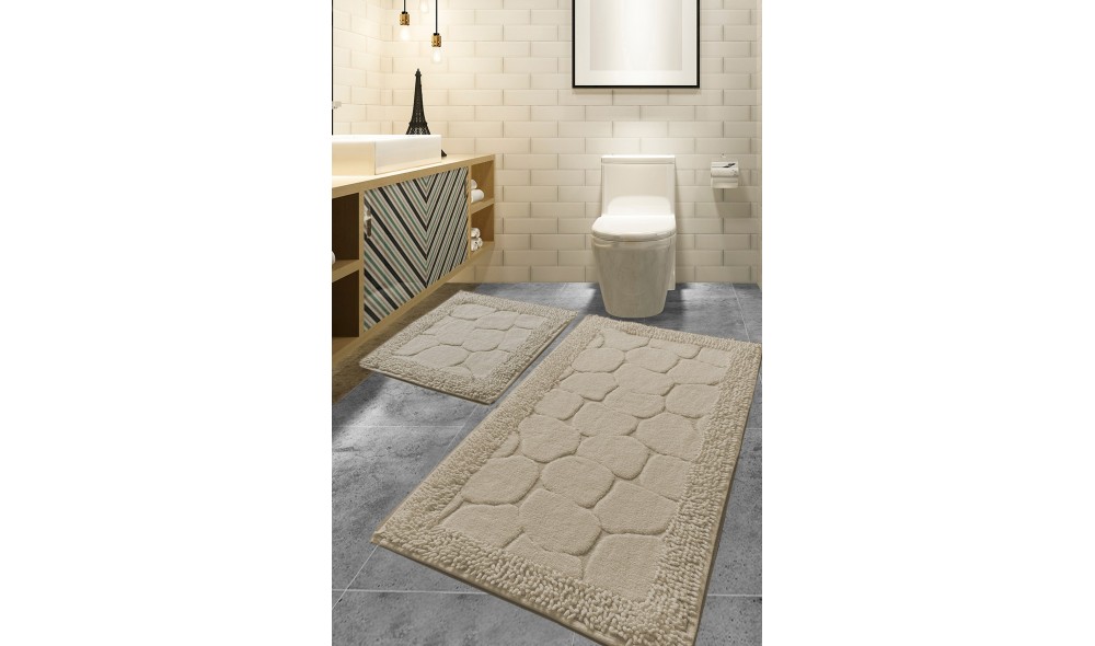 Set covoras de baie (2 piese), Stone - Beige