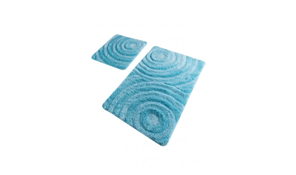 Set covoras de baie (2 piese), Wave - Turquoise