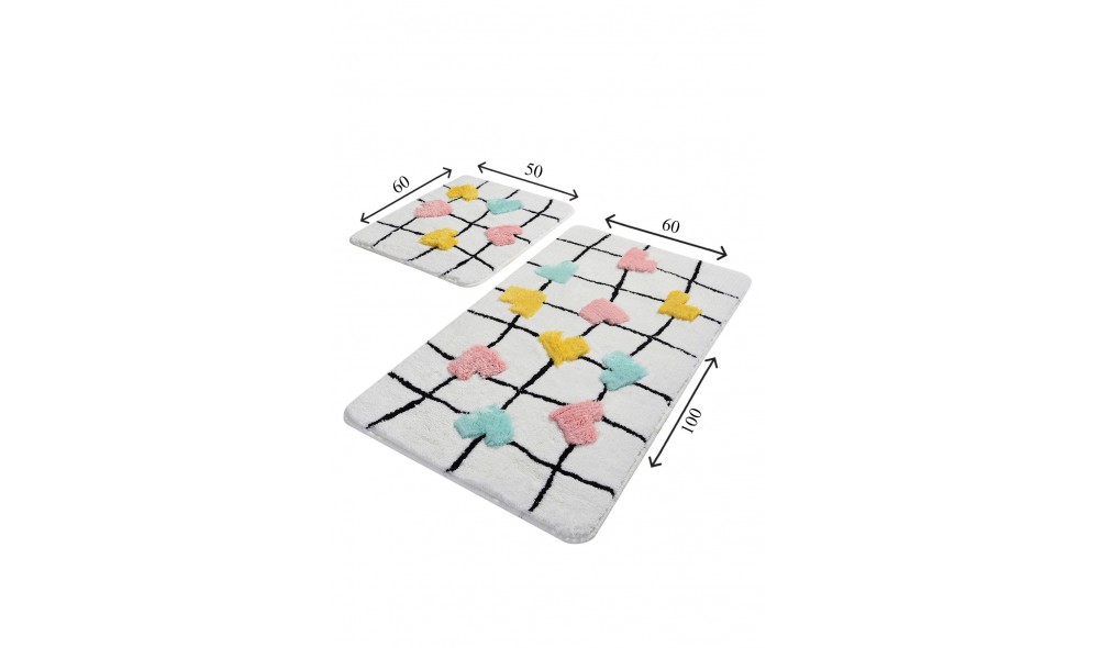 Set covoras de baie (2 piese), My Heart - Colourful