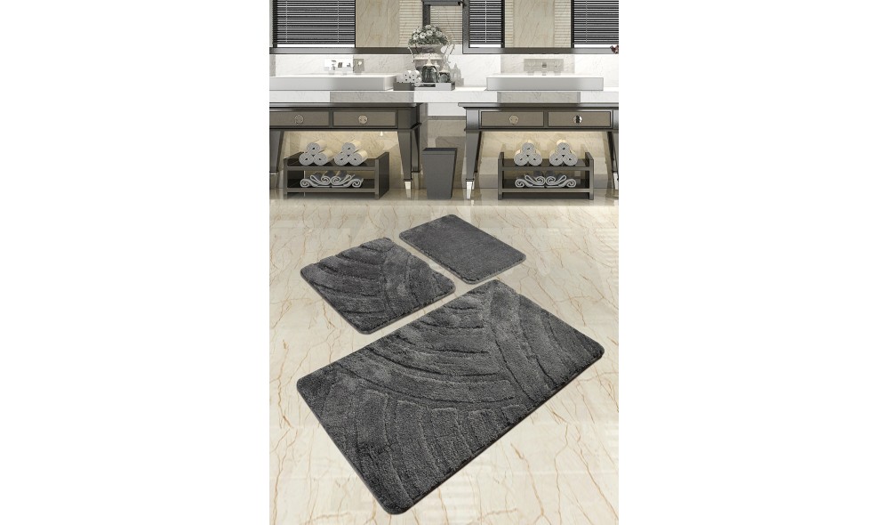 Set covoras de baie (3 piese), Alya - Fume