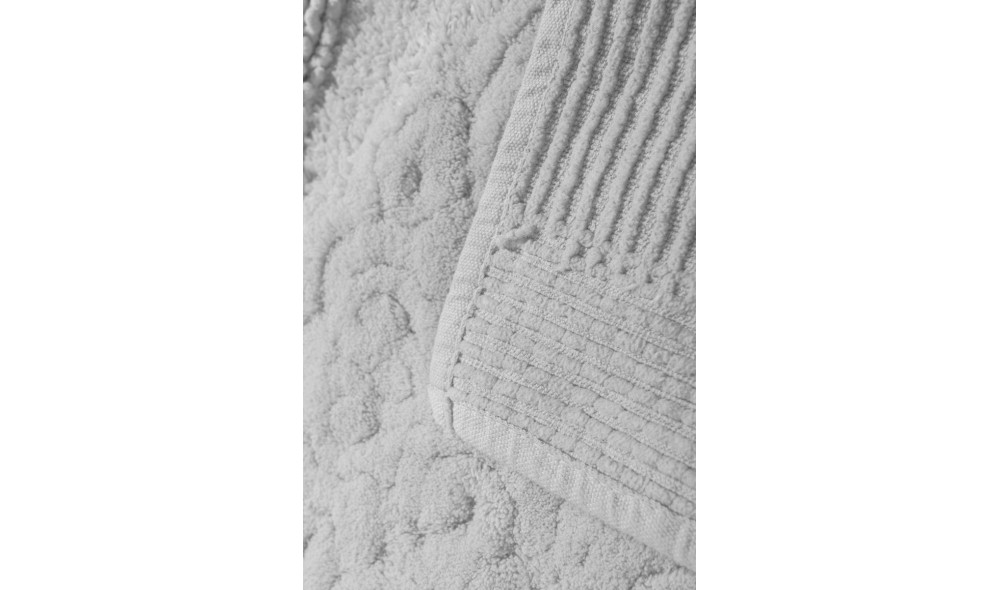 Set covoras de baie (2 piese), Piante - Ecru