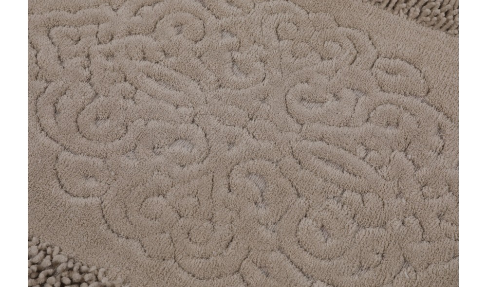 Set covoras de baie (2 piese), Piante - Beige