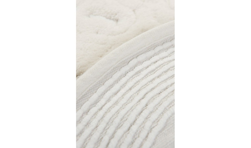 Set covoras de baie (2 piese), Piante Oval - Ecru