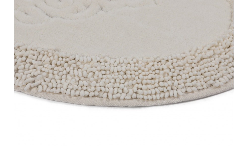 Set covoras de baie (2 piese), Piante Oval - Ecru