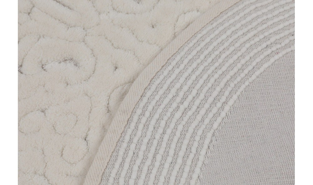 Set covoras de baie (2 piese), Piante Oval - Ecru