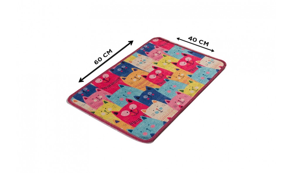 Covoras de baie, Meow DJT - Colourful