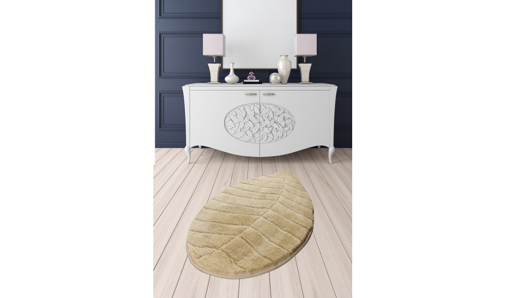 Covoras de baie, Jungle Leaf - Stone (60 x 100)