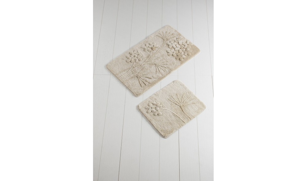 Set covoras de baie (2 piese), Orkide - Beige