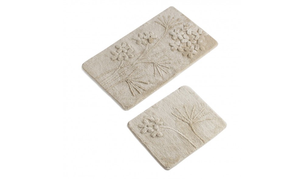 Set covoras de baie (2 piese), Orkide - Beige