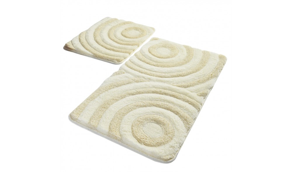 Set covoras de baie (2 piese), Wave - Ecru