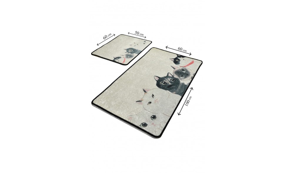 Set covoras de baie (2 piese), Angry Cats DJT