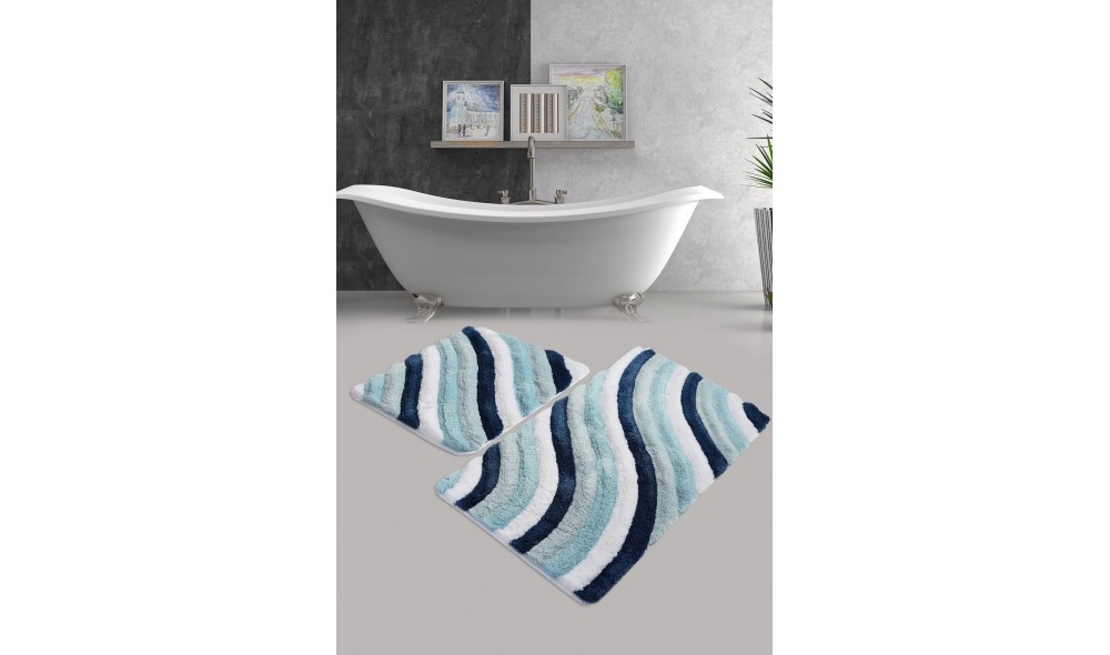 Set covoras de baie (2 piese), Colorful - Blue