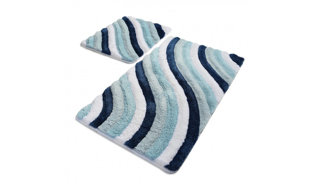 Set covoras de baie (2 piese), Colorful - Blue