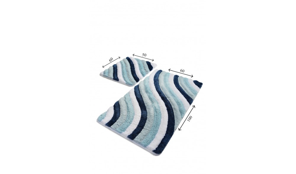 Set covoras de baie (2 piese), Colorful - Blue