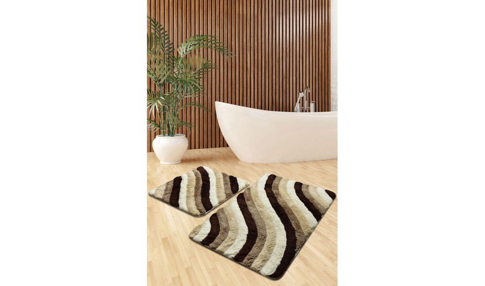 Set covoras de baie (2 piese), Colorful - Beige