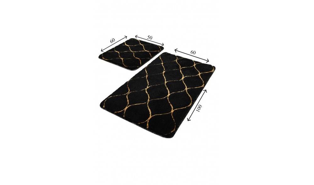 Set covoras de baie (2 piese), Infinity - Black