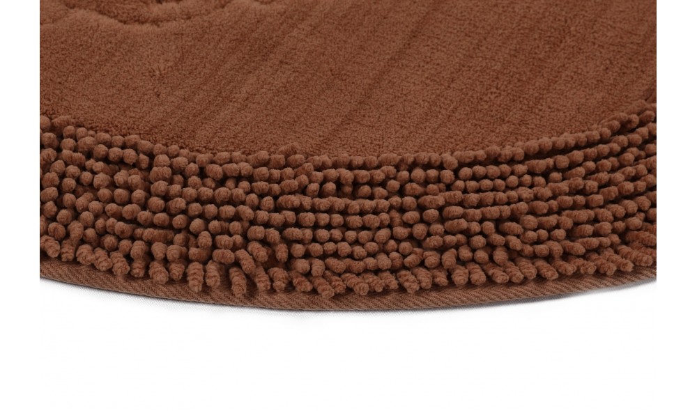 Set covoras de baie (2 piese), Piante Oval - Brown