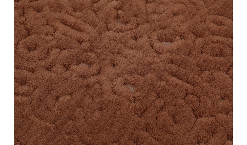 Set covoras de baie (2 piese), Piante Oval - Brown