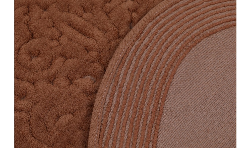 Set covoras de baie (2 piese), Piante Oval - Brown