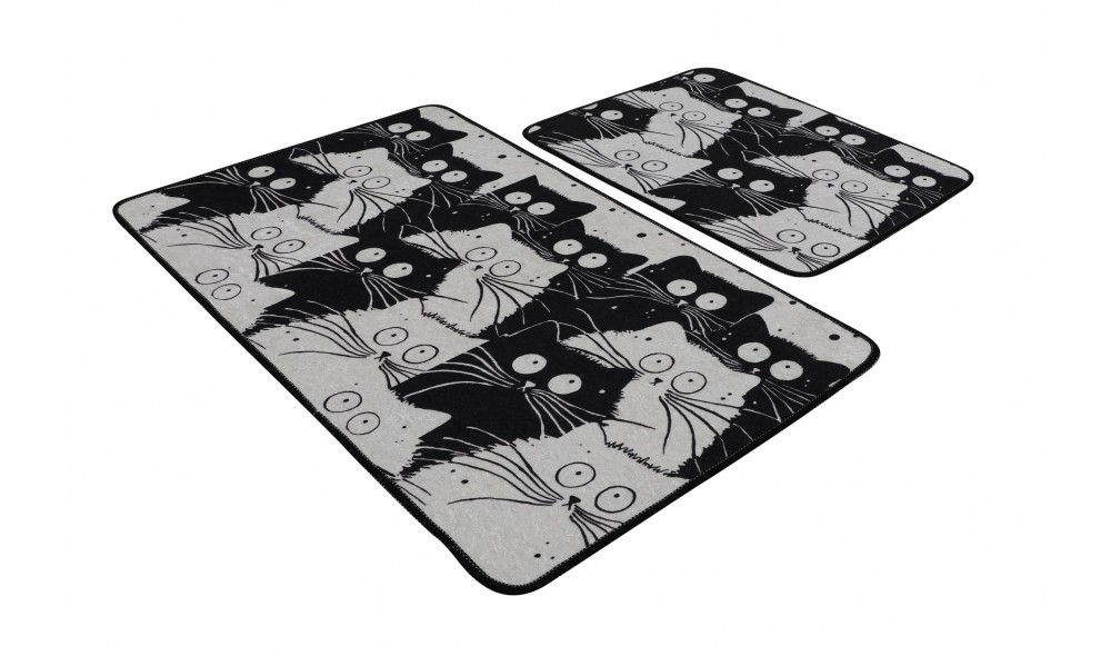 Set covoras de baie (2 piese), White Cats