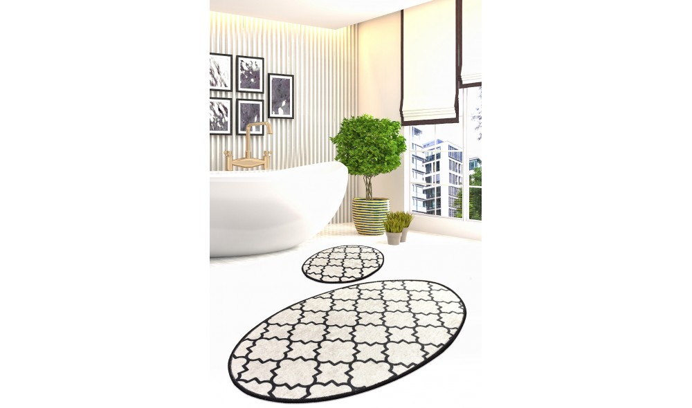 Set covoras de baie (2 piese), Kupa - White