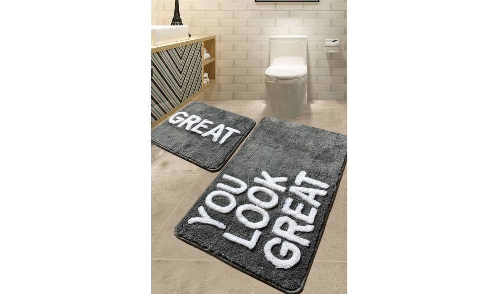 Set covoras de baie (2 piese), Great - Grey