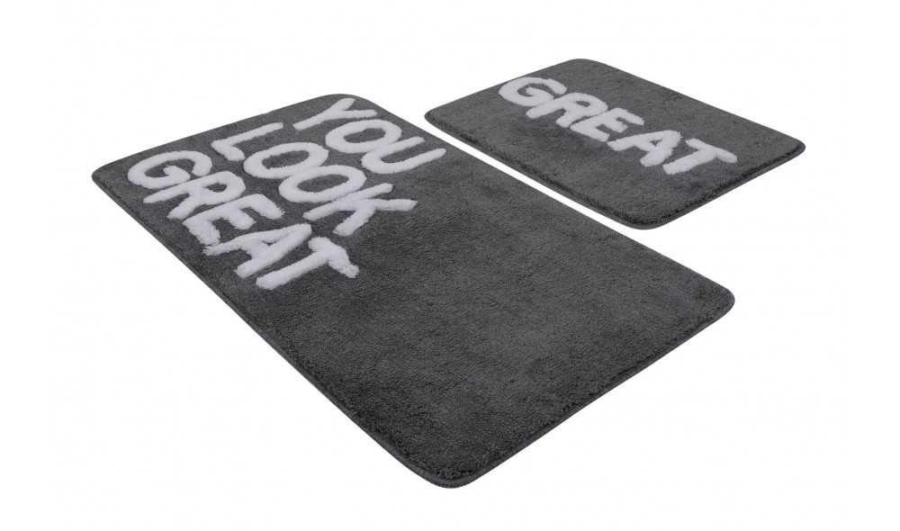 Set covoras de baie (2 piese), Great - Grey