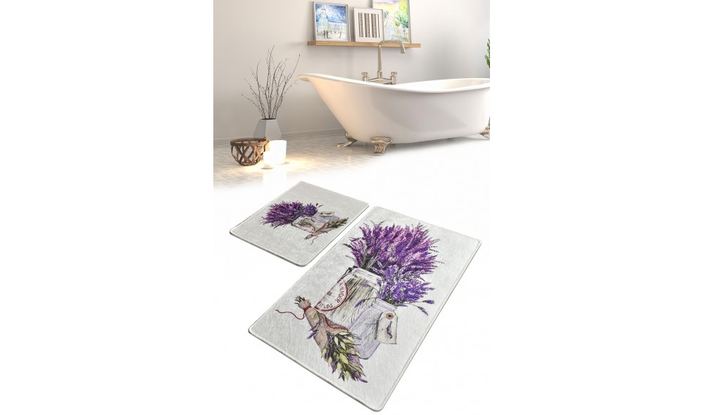 Set covoras de baie (2 piese), Purpura