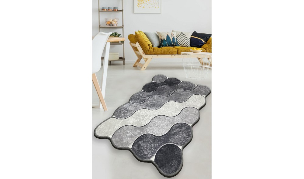 Covoras de baie, Circle - Grey