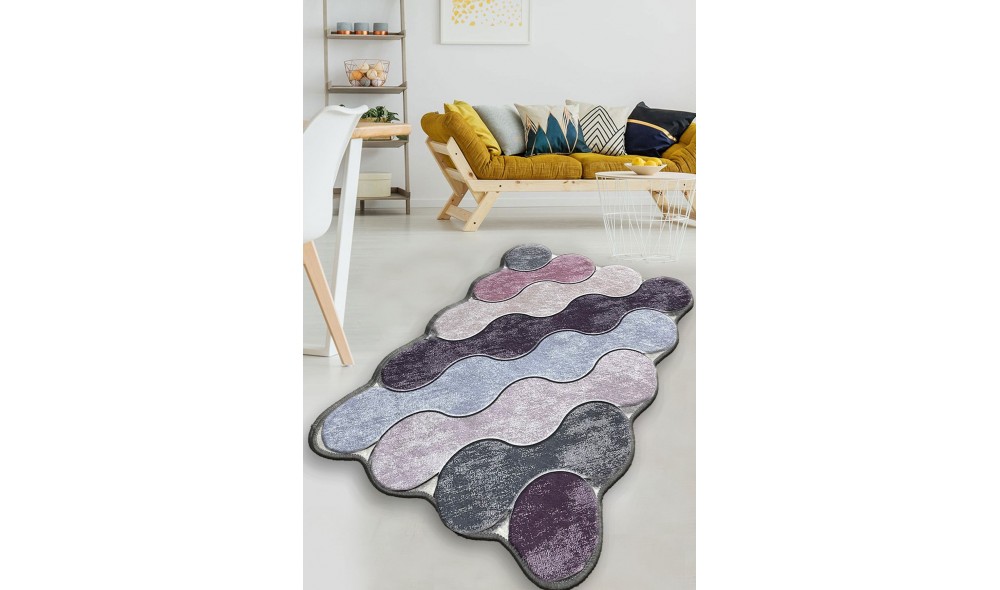 Covoras de baie, Circle - Purple