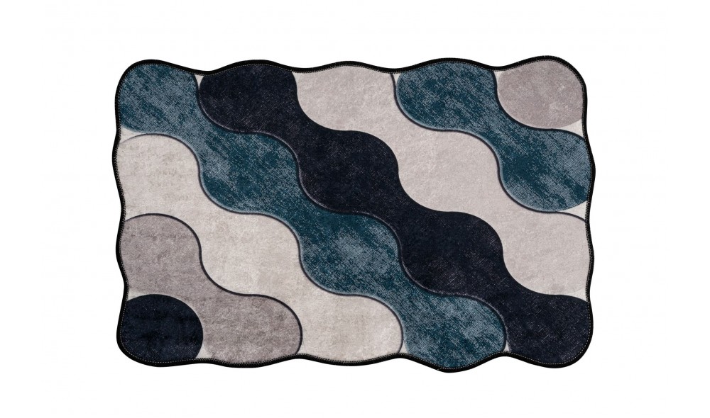 Set covoras de baie (2 piese), Circle - Blue