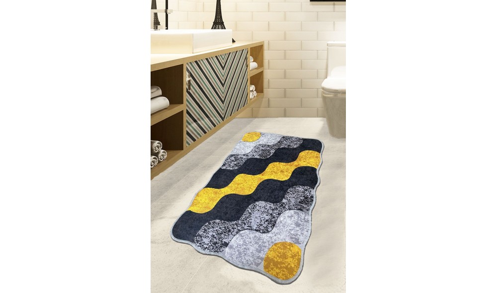 Covoras de baie, Circle - Yellow