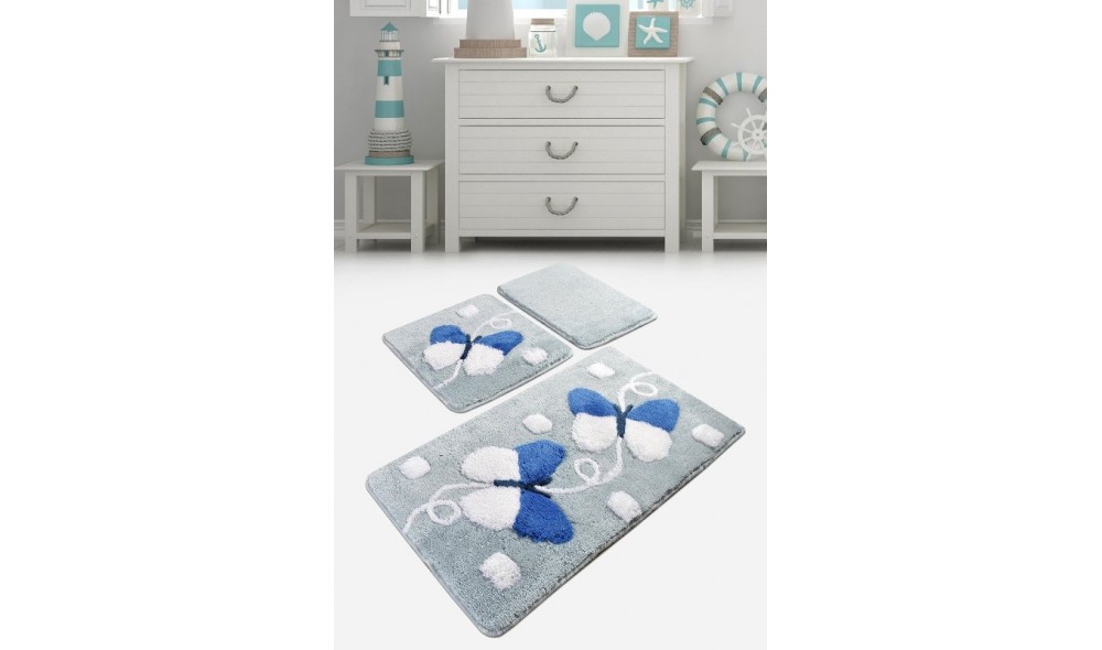 Set covoras de baie (3 piese), Mari - Blue