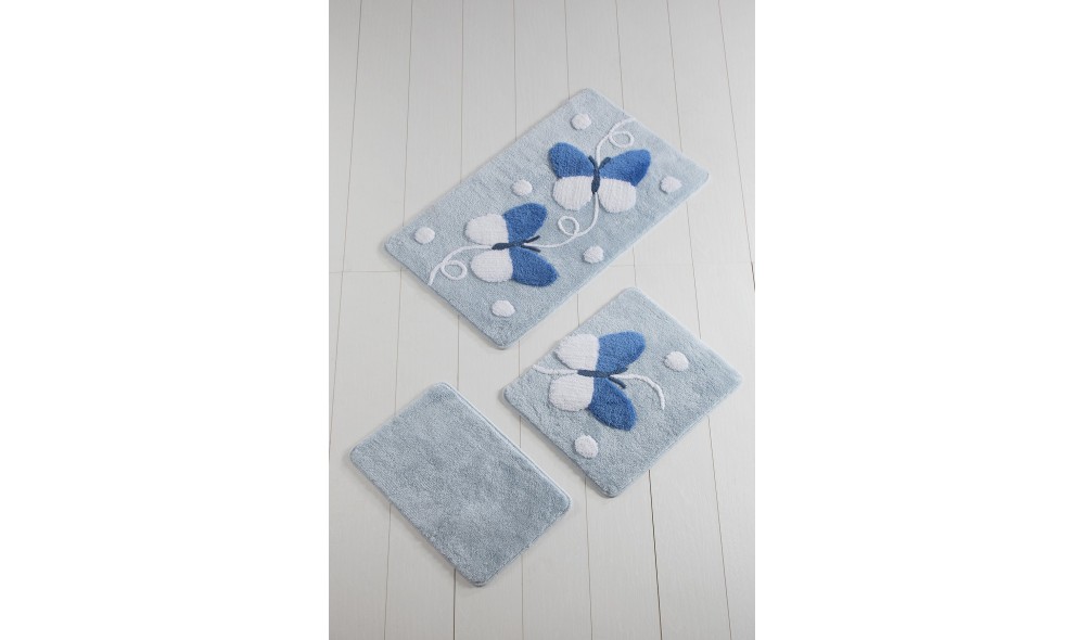 Set covoras de baie (3 piese), Mari - Blue