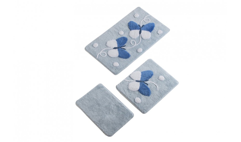 Set covoras de baie (3 piese), Mari - Blue