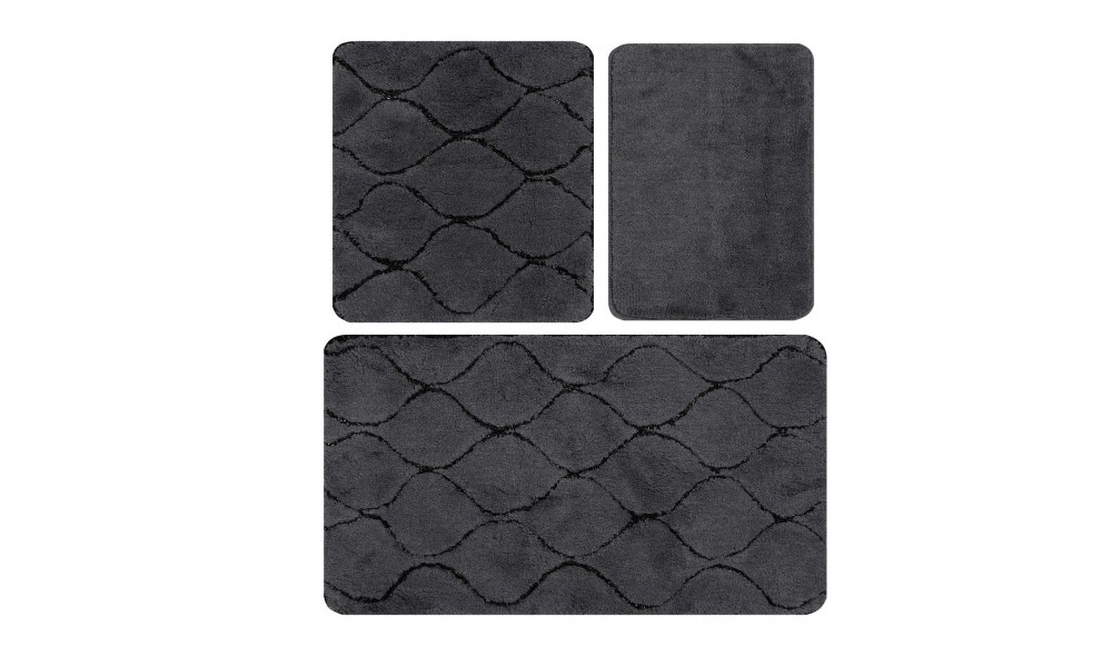 Set covoras de baie (3 piese), İnfinitiy - Anthracite
