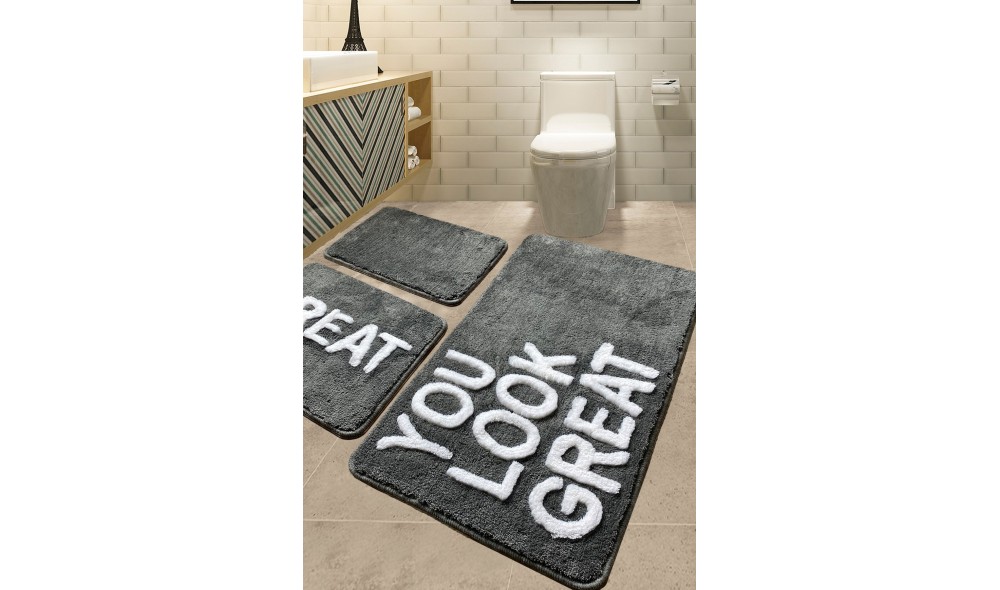 Set covoras de baie (3 piese), Great - Grey