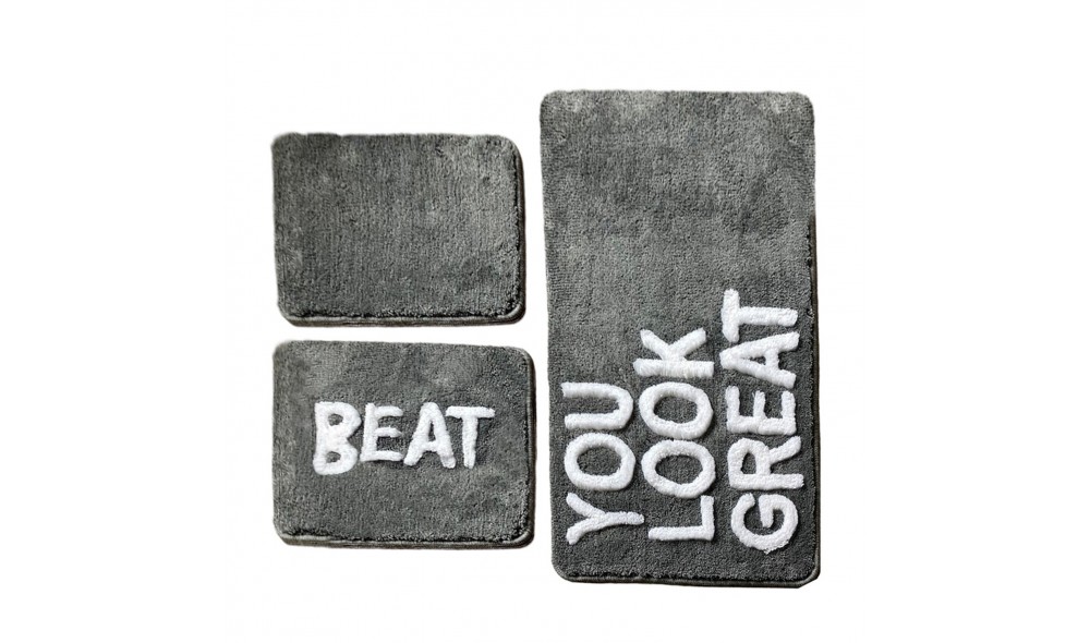 Set covoras de baie (3 piese), Great - Grey