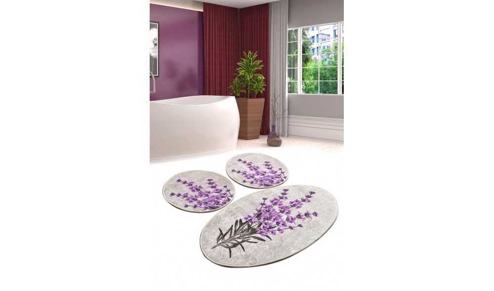 Set covoras de baie (3 piese), Lavender