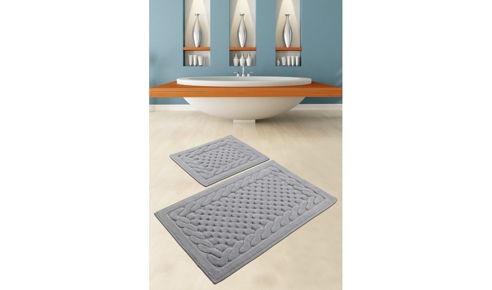 Set covoras de baie (2 piese), Bambi Cotton - Grey