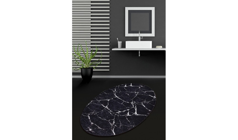 Covoras de baie, Marble DJT - Black
