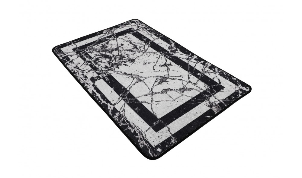 Covoras de baie, Marmor - Black (70 x 120)