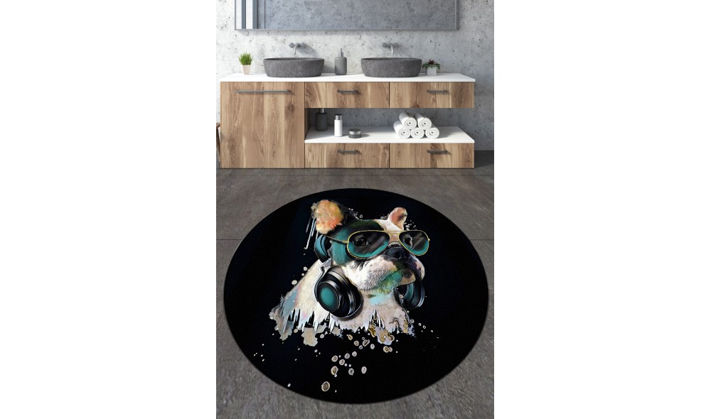 Covoras de baie, Glasses Dog Circle Djt 80