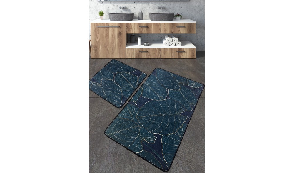 Set covoras de baie (2 piese), Zeleno