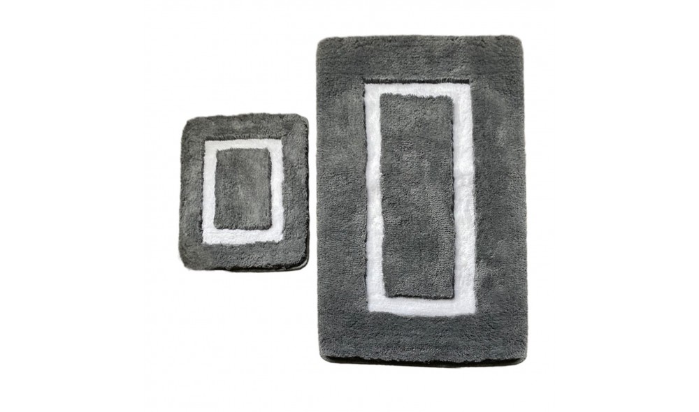 Set covoras de baie (2 piese), Quadrato Frame - Anthracite