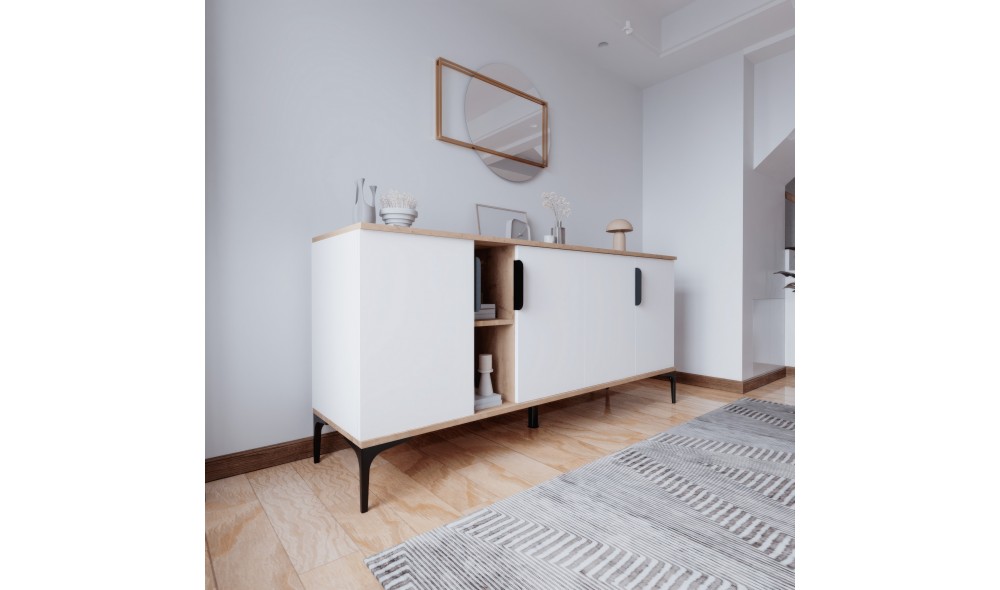 Consola, Tarz, StejarAlb, 150 x 79 x 40 cm