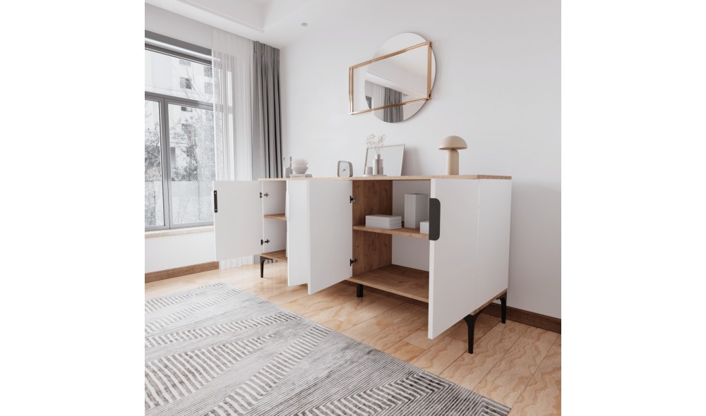 Consola, Tarz, StejarAlb, 150 x 79 x 40 cm