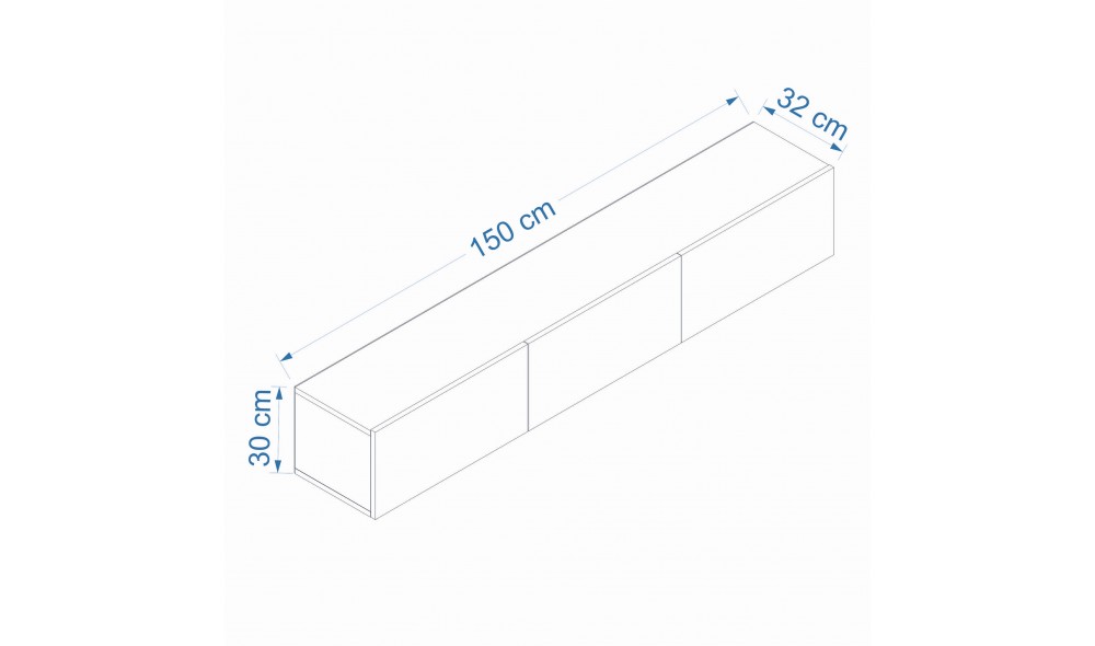 Comoda TV, Sofia - Pin Atlantic, 150 x 30 x 32 cm