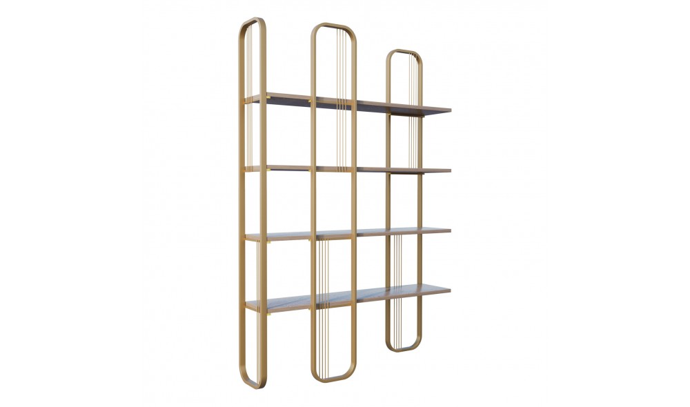 Raft pentru carti, Sierra, Galben, 124 x 182 x 26 cm