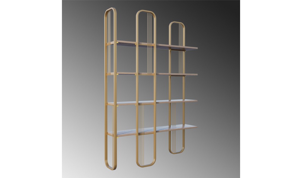 Raft pentru carti, Sierra, Galben, 124 x 182 x 26 cm